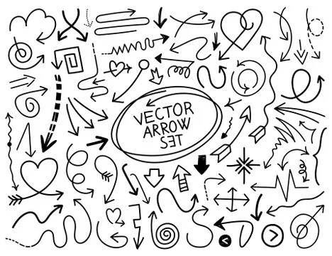Hand draw arrow vector set 2 Stock-Illustration