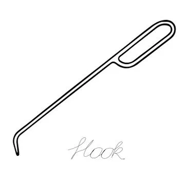 Hand-draw black vector illustration of metallic locksmith tool isolated on a Stock Illustration