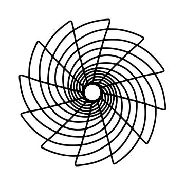 Hand-draw black vector illustration of metallic gear isolated on a white back Illustrazione stock