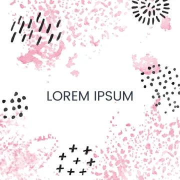 Hand draw blue frame abstract template Stock Illustration