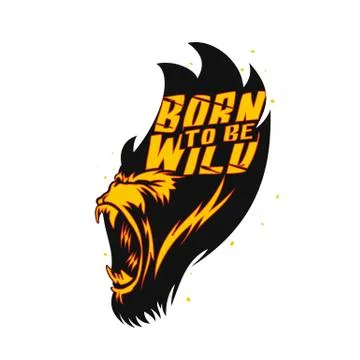 Hand draw born to be will vector illustration. Stock Illustration