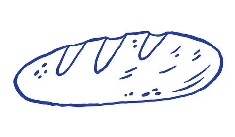 Hand draw bread vector illustration. Fresh bakery in sketch style. Stock Illustration