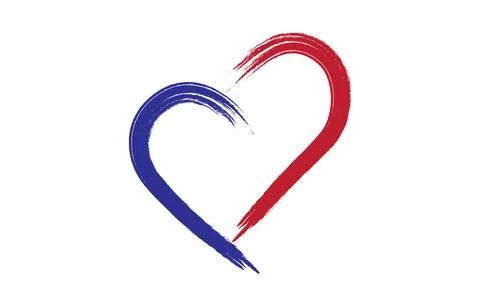 Hand draw brush heart shape vector art Stock Illustration