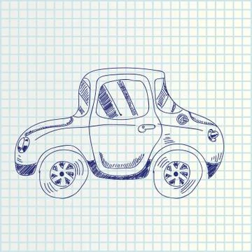 Hand draw car Illustrazione stock