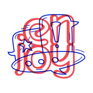 Hand draw chat bubble icon in doodle style for your design with lettering Illustrazione stock