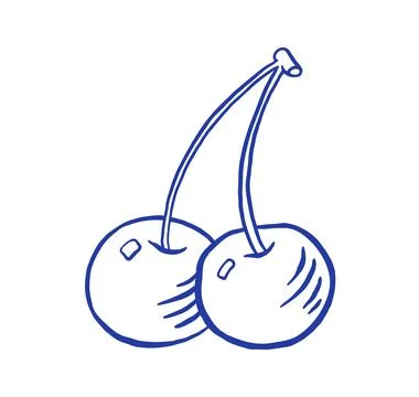 Hand draw cherry vector illustration. Doodle style. Stock-Illustration