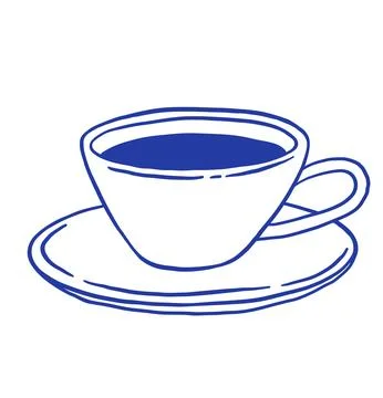 Hand draw coffee cup vector illustration. Cappuccino in sketch doodle style 库存插图