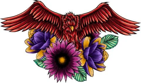 Hand draw of eagle vector illustration design Illustrazione stock