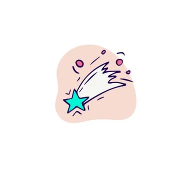 Hand draw firework icon. Petard, stars and pyrotechnics. Festival and event Stock Illustration