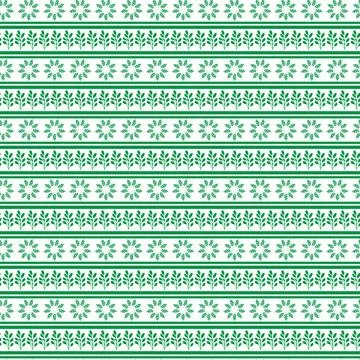 Hand draw floral seamless pattern of green leaves Spring Blossom Vector Des.. Stock Illustration