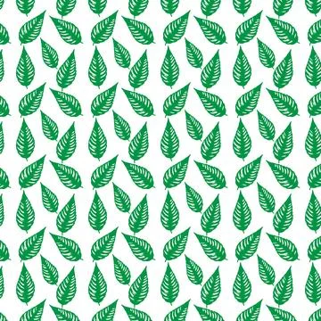 Hand draw floral seamless pattern of green leaves Spring Blossom Vector Des.. 스톡 일러스트