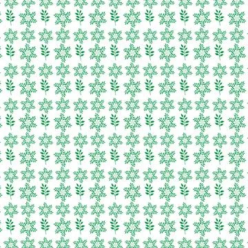 Hand draw floral seamless pattern of green leaves Spring Blossom Vector Des.. Stock Illustration