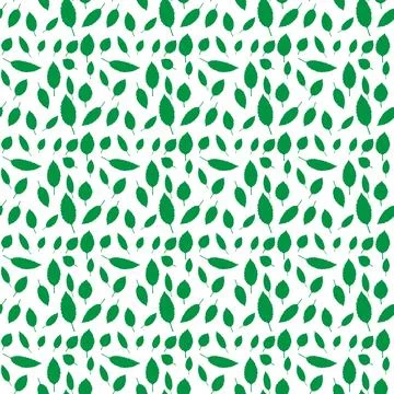Hand draw floral seamless pattern of green leaves Spring Blossom Vector Des.. Stock Illustration