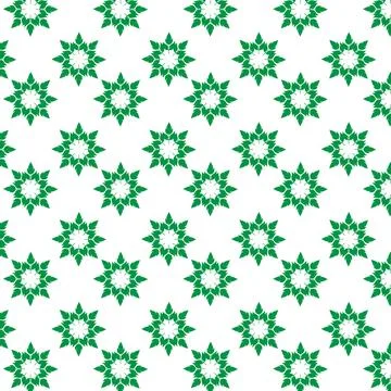 Hand draw floral seamless pattern of green leaves Spring Blossom Vector Des.. Stock Illustration
