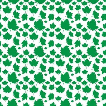 Hand draw floral seamless pattern of green leaves Spring Blossom Vector Des.. Stock Illustration