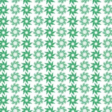 Hand draw floral seamless pattern of green leaves Spring Blossom Vector Des.. Stock Illustration