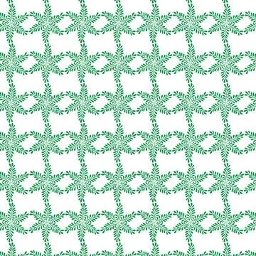 Hand draw floral seamless pattern of green leaves Spring Blossom Vector Des.. Stock Illustration