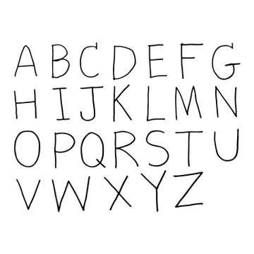 Hand draw font Stock Illustration