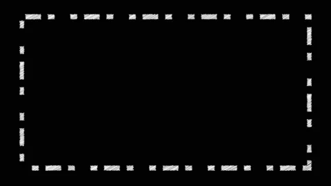 Hand draw frame with grunge texture, 3d render computer generated background for Stock Footage 98801620