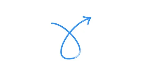 Hand draw Icon arrows for text Animation on empty background. Motion graphics. Видео 153794845