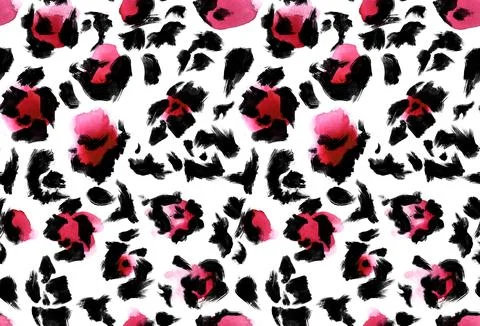 Hand draw leopard pattern. Stock Illustration