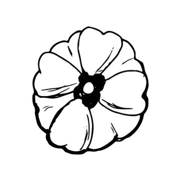 Hand draw pumpkin. Stock Illustration