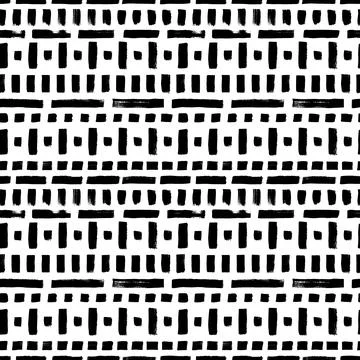 Hand draw short brush strokes seamless pattern Illustrazione stock