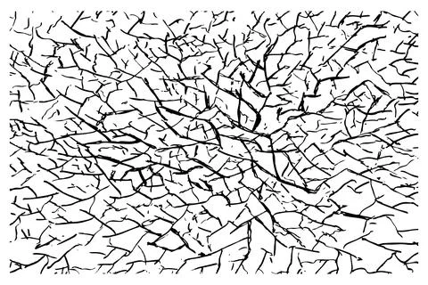 Hand draw sketch, cracked backround, isolated on white Stock Illustration