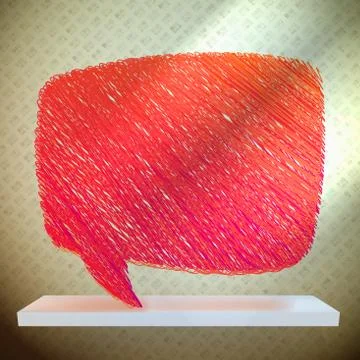 Hand draw speech bubble. + EPS10 Stock Illustration