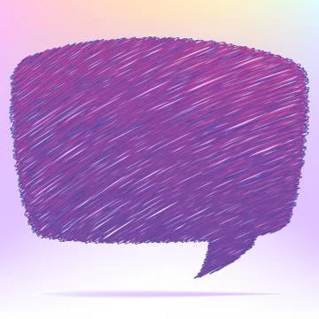 Hand draw speech bubble. + EPS8 Stock Illustration