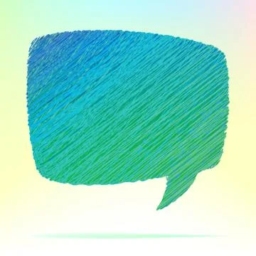 Hand draw speech bubble. + EPS8 Illustrazione stock