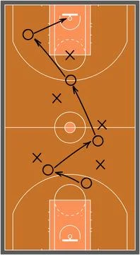Hand draw strategy game, tactics for American football, ice hockey, soccer Stock Illustration