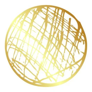 Hand draw vector sketch frame scribble, gold golden, Stock Illustration