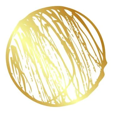 Hand draw vector sketch frame scribble, gold golden, Stock Illustration