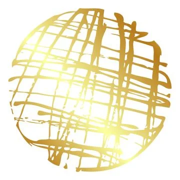 Hand draw vector sketch frame scribble, gold golden, Illustrazione stock