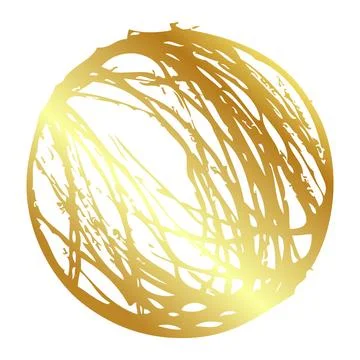 Hand draw vector sketch frame scribble, gold golden, Stock Illustration