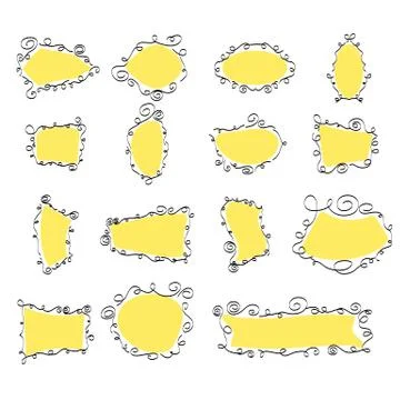 Hand draw vintage frame Stock Illustration