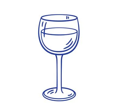 Hand draw wine glass vector illustration. Stock-Illustration