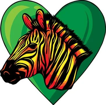 Hand draw Zebra head vector illustration design Illustrazione stock
