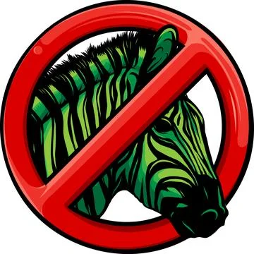 Hand draw Zebra head vector illustration design Stock Illustration