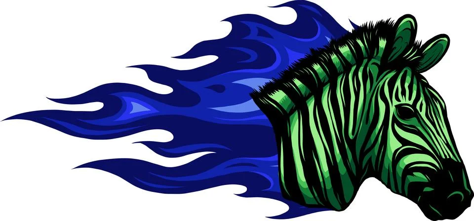 Hand draw Zebra head vector illustration design Stock Illustration