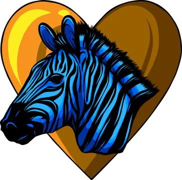 Hand draw Zebra head vector illustration design Stock Illustration