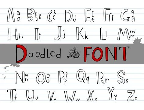 Hand drawing alphabet Stock Illustration