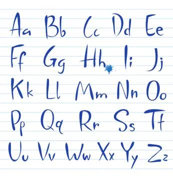 Hand drawing alphabet Stock Illustration