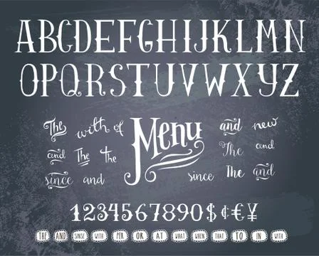 Hand drawing alphabet Stock Illustration