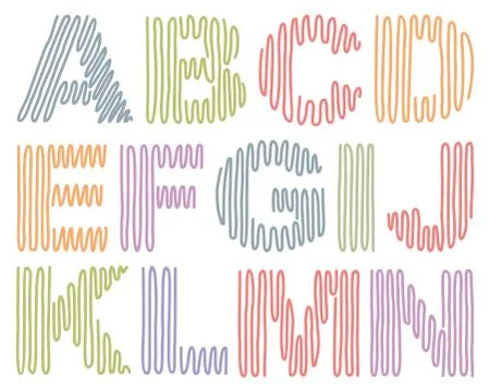 Hand drawing alphabet Stock Illustration