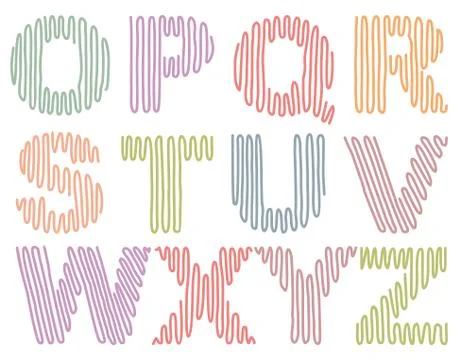 Hand drawing alphabet Stock Illustration