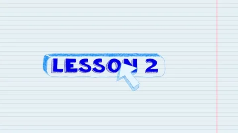 Hand drawing and animated text Lecture 2 on green chalkboard. Part 2 . Stop Stock Footage 203827023