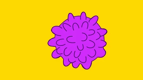 Hand drawing animation of a coronavirus. Flu virus. The concept of a pandemic. Stock Footage 126822056