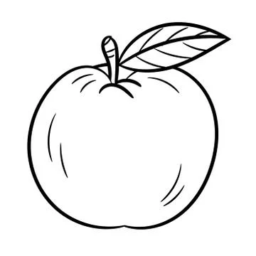 Hand drawing An Apple -Vector Illustration Stock Illustration